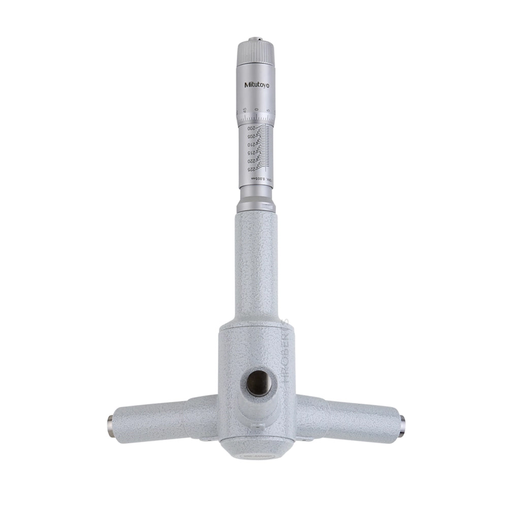 Mitutoyo 368-778 Holtest Bore Micrometer, 3-Point Contact, Range 200-225mm, Graduation 0.005mm