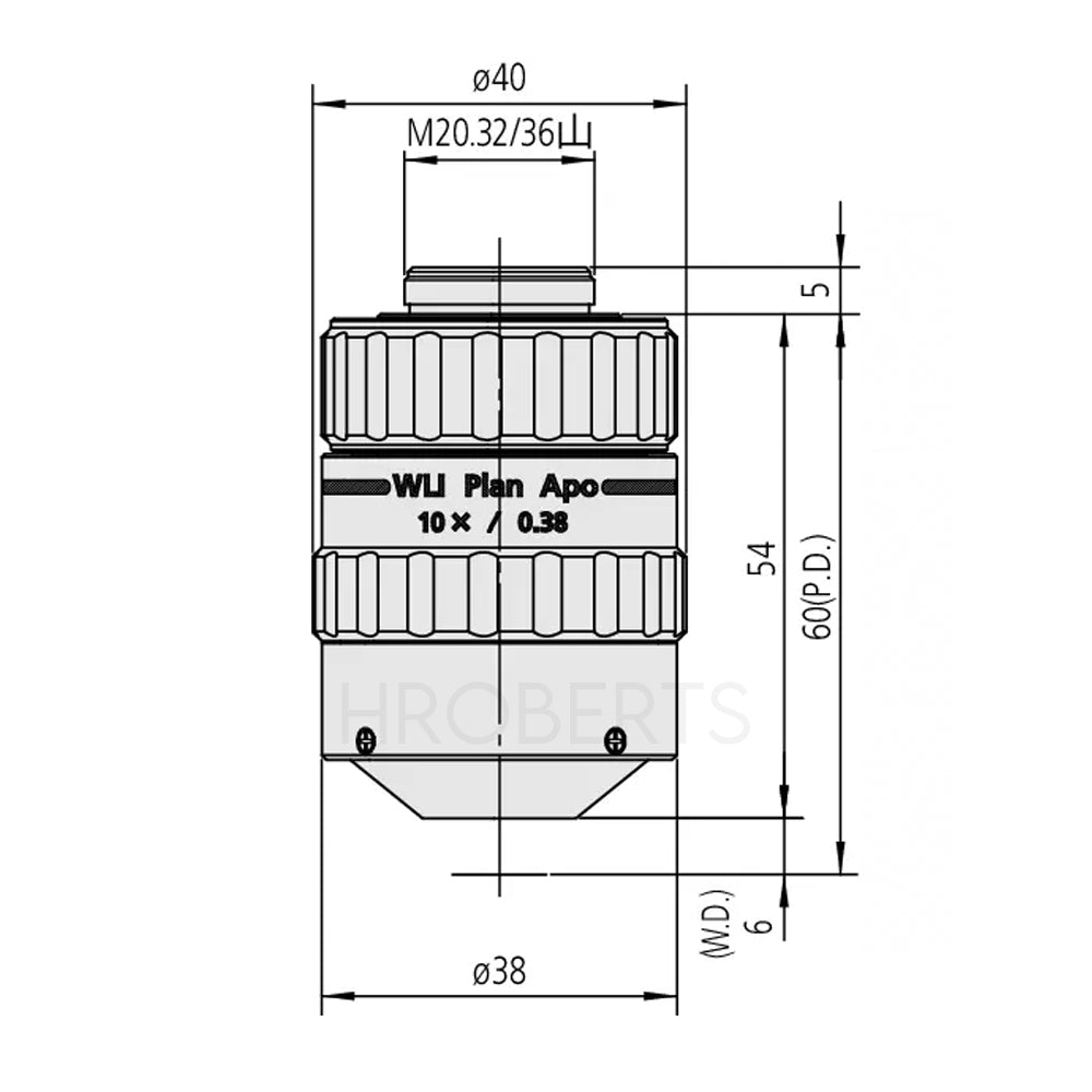 Mitutoyo 378-401 WLI Plan Apo 10x Mirau Type