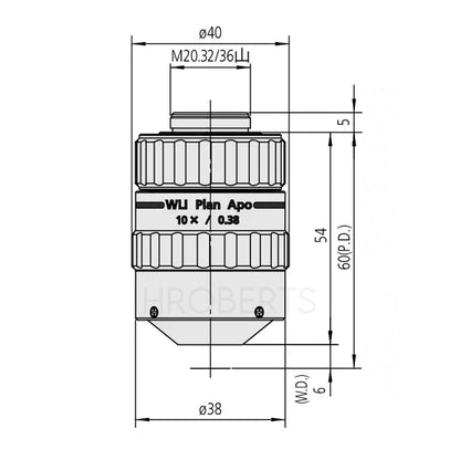 Mitutoyo 378-401 WLI Plan Apo 10x Mirau Type