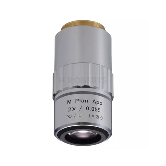 Mitutoyo 378-801-12 M Plan Apo 2X Objective for bright-field observation in visible range