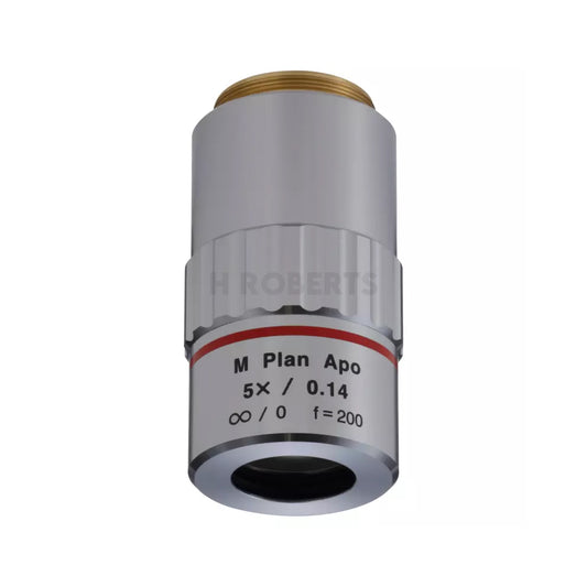 Mitutoyo 378-802-12 M Plan Apo 5x Objective for bright-field observation in visible range