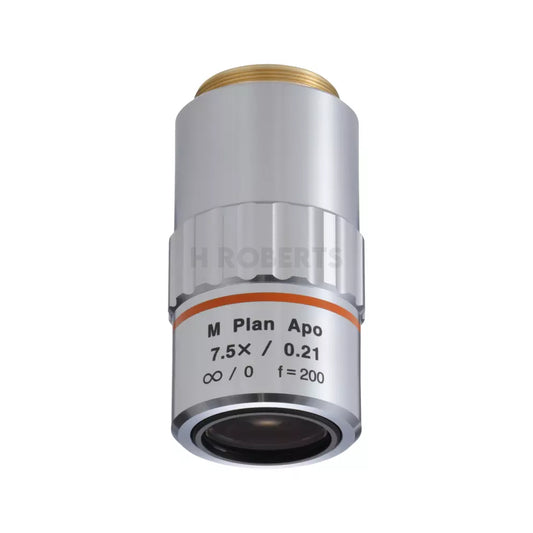 Mitutoyo 378-807-3 M Plan Apo 7.5X Objective for bright-field observation in visible range