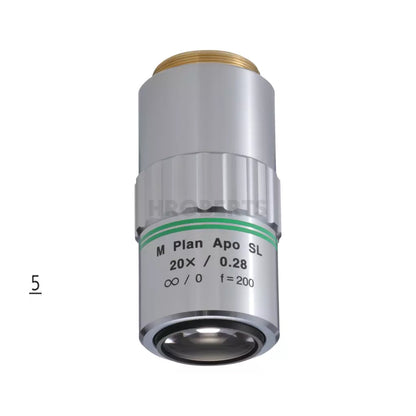Mitutoyo 378-810-3 M Plan Apo SL20X Objective for bright-field observation in visible range, SL Super Long working distance