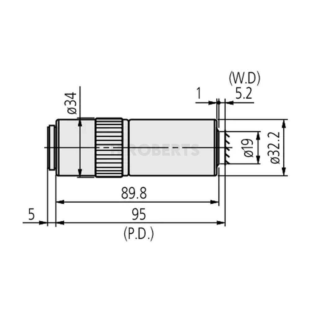 Mitutoyo 378-814-4 M Plan Apo HR 50X High resolution objective for bright-field observation in visible range