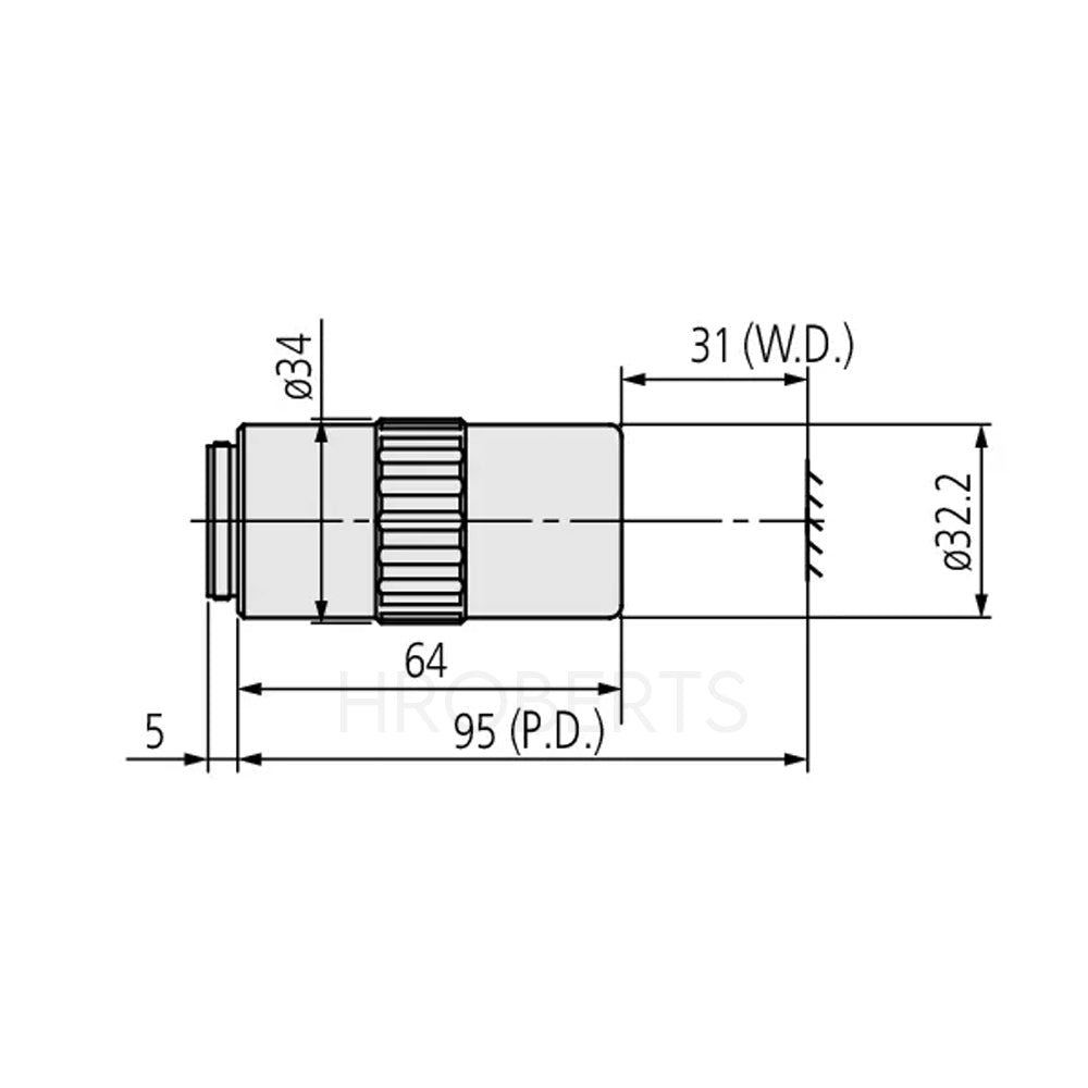 Mitutoyo 378-823-15 M Plan Apo NIR 10x Objective for bright-field observation in near-infrared range