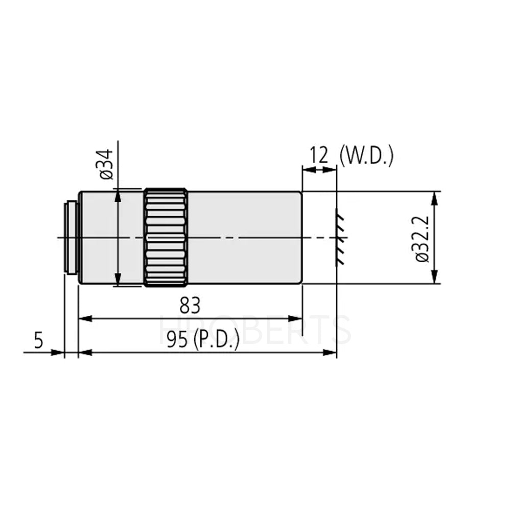 Mitutoyo 378-826-15 M Plan Apo NIR 100X Objective for bright-field observation in near-infrared range