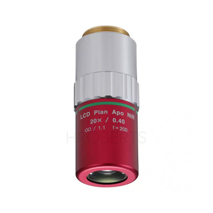 Mitutoyo 378-827-16 LCD Plan Apo NIR 20x(t1.1) Objective for BF observation in near-infrared with cover glass compensation
