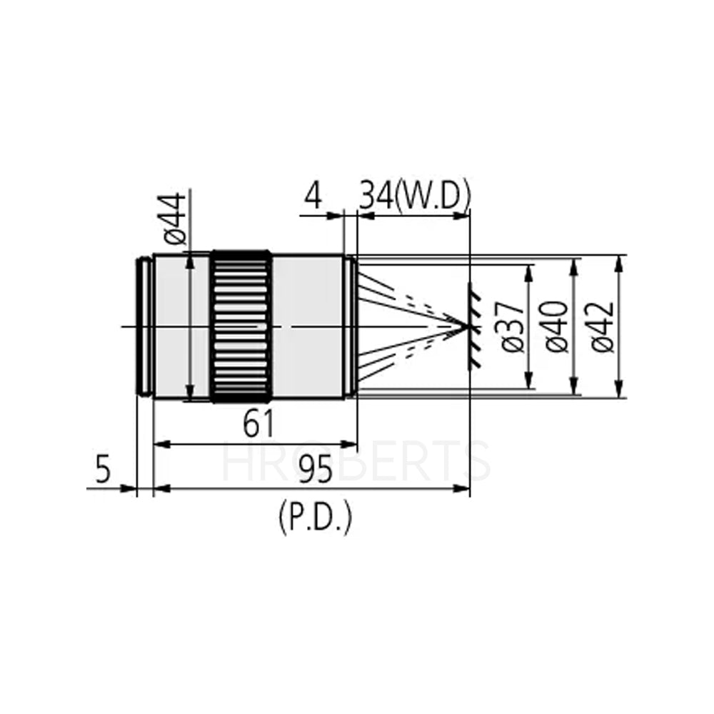 Mitutoyo 378-833-7 BD Plan Apo 10X Objective for bright/dark-field observation in visible range