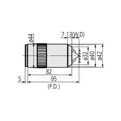 Mitutoyo 378-835-7 BD Plan Apo 50X Objective for bright/dark-field observation in visible range