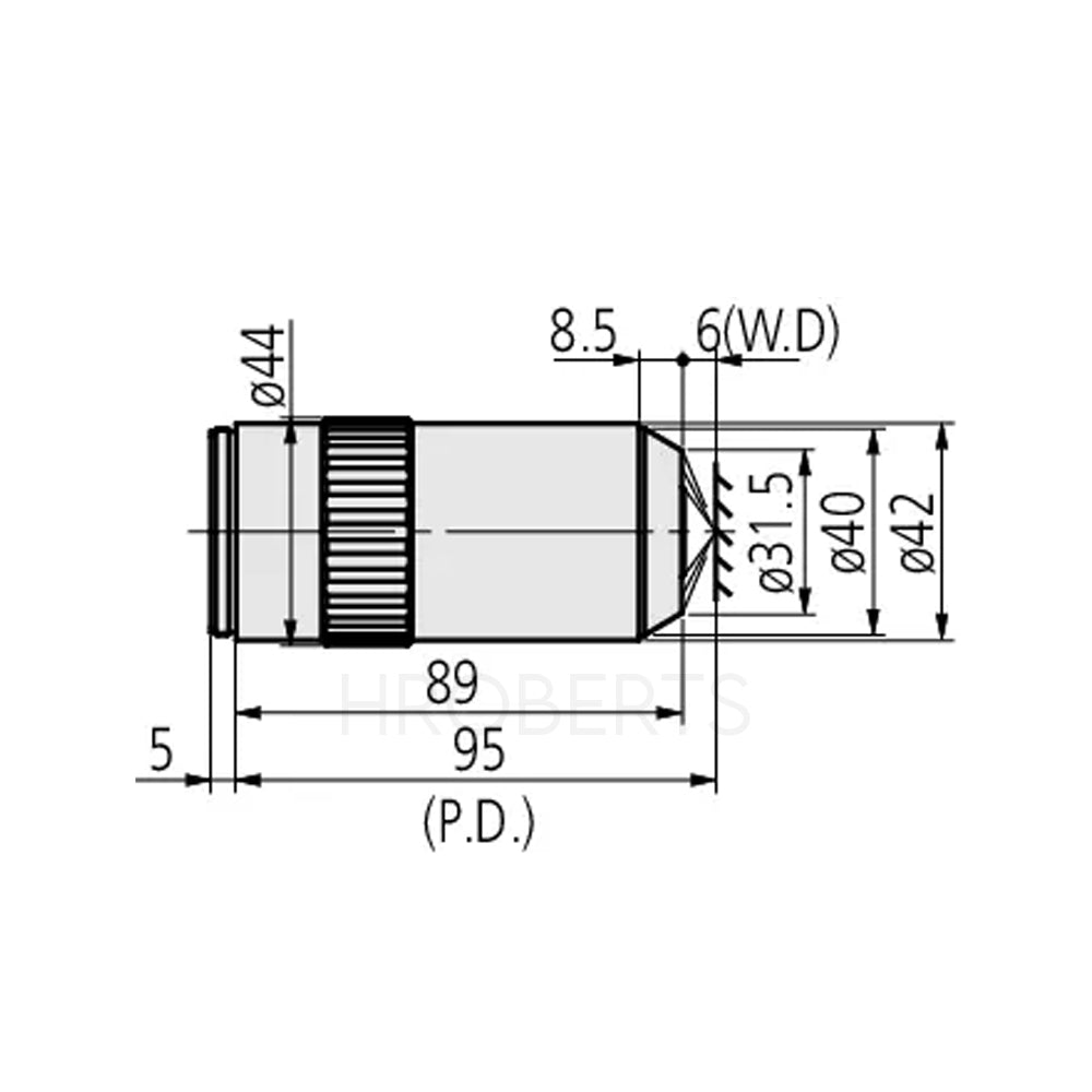 Mitutoyo 378-836-7 BD Plan Apo 100X Objective for bright/dark-field observation in visible range