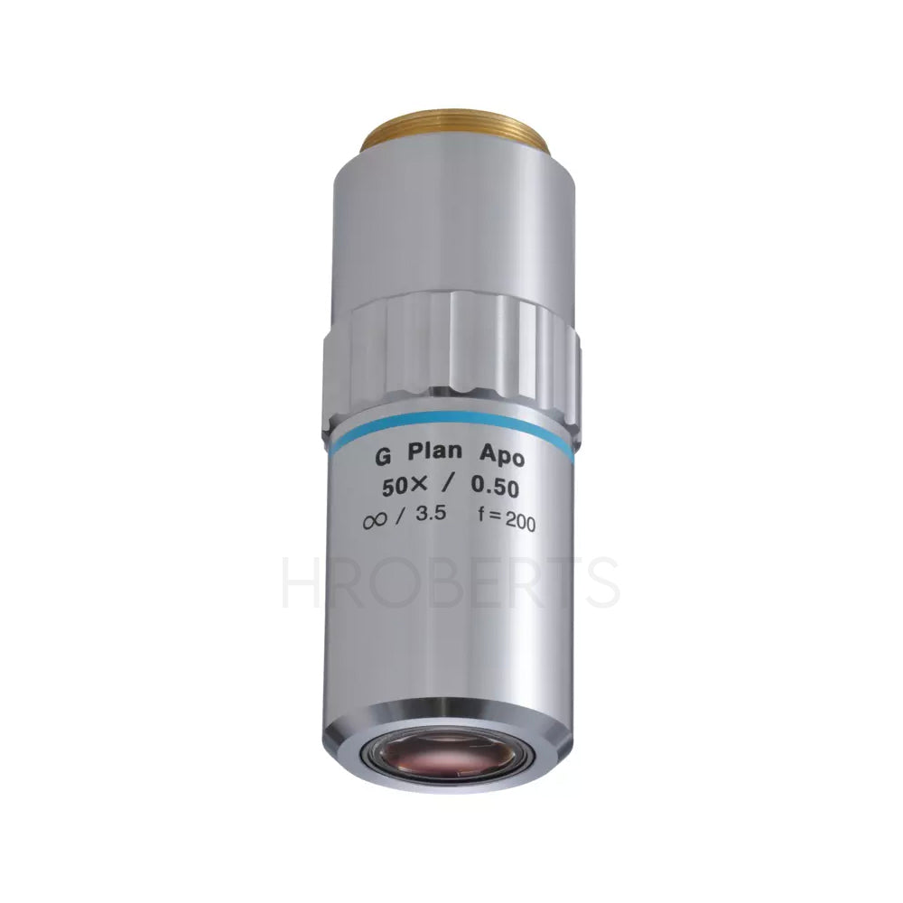 Mitutoyo 378-848-3 G Plan Apo 50X (t3.5) Objective for bright-field observation in visible range with cover glass compensation