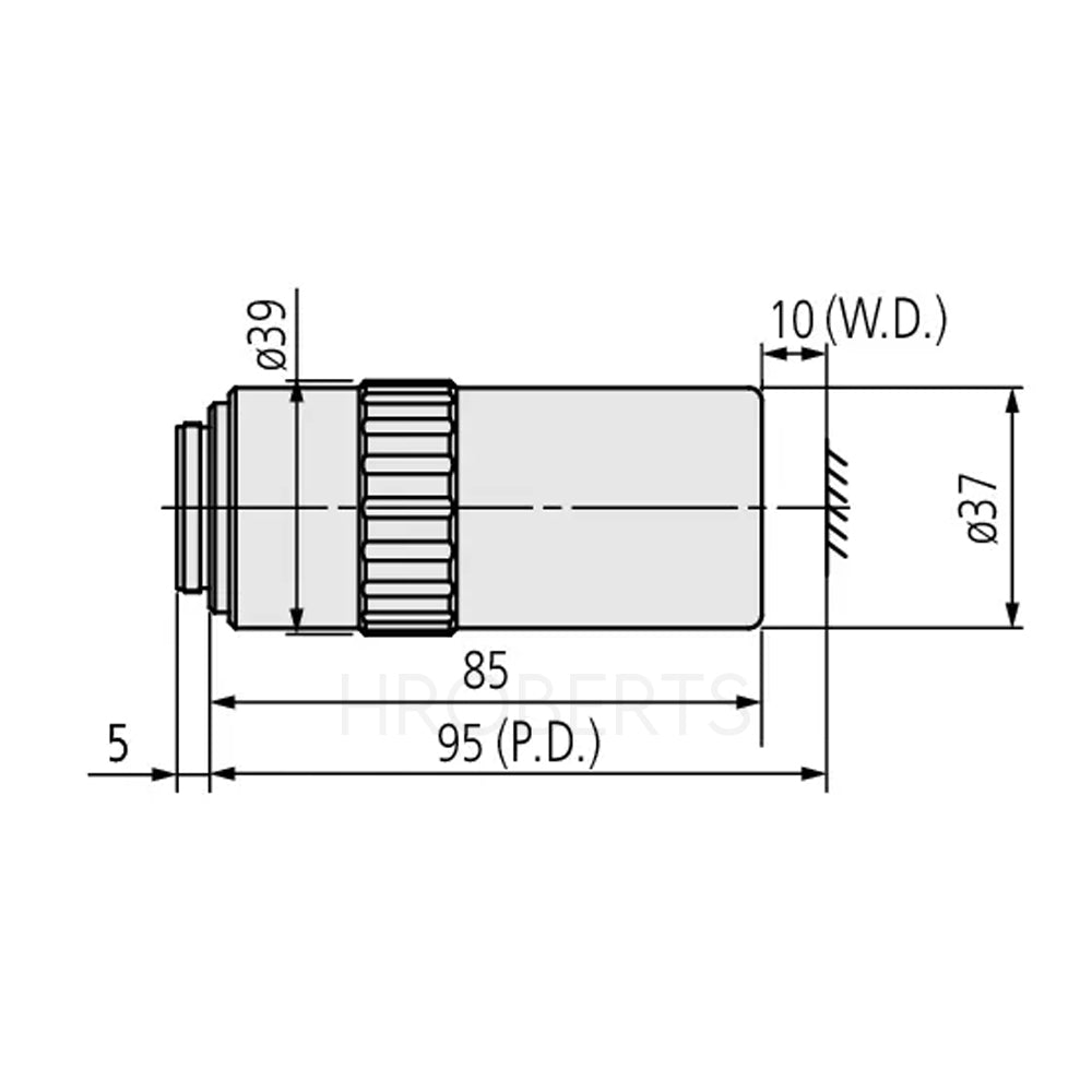 Mitutoyo 378-864-15 M Plan Apo NIR HR 100X High resolution objective for bright-field observation in near-infrared range