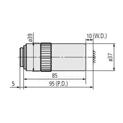 Mitutoyo 378-864-15 M Plan Apo NIR HR 100X High resolution objective for bright-field observation in near-infrared range