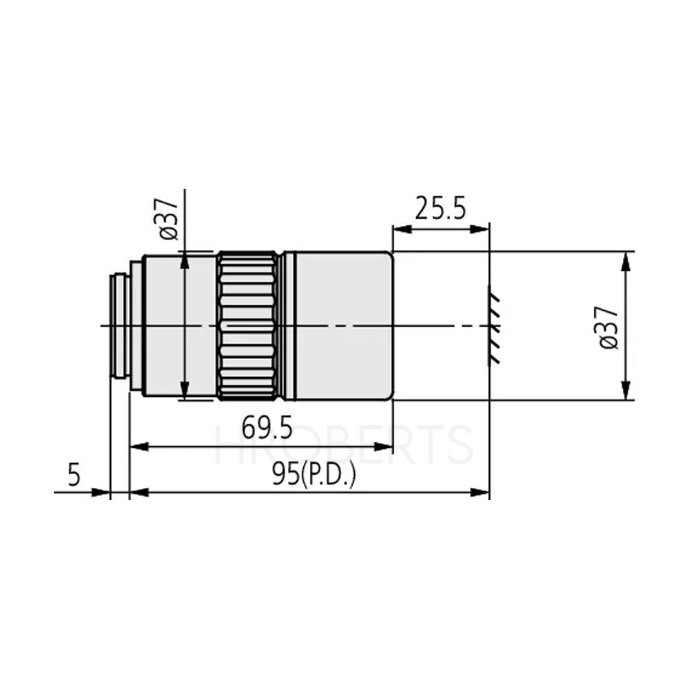 Mitutoyo 378-868-5 M Plan Apo NIR B 50X Objective for bright-field observation in near-infrared range, WD: 25.5mm