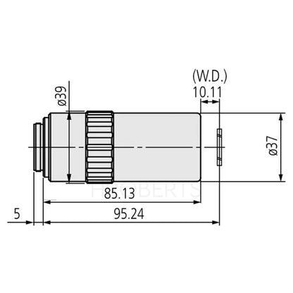 Mitutoyo 378-870-15 LCD Plan Apo NIR HR 100X(t0.7) High resolution objective for bright-field observation in near-infrared range with cover glass compensation