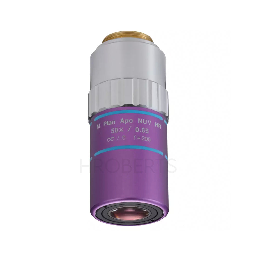 Mitutoyo 378-888-6 M Plan Apo NUV HR 50X High resolution objective for bright-field observation in near ultraviolett range