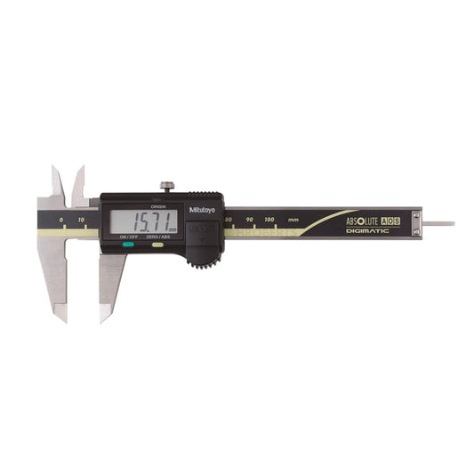 Mitutoyo 500-180-30 Digital Caliper (Metric Only), 0-100mm Range,  Digimatic, Resolution 0.01mm, Absolute System, Round Depth Rod