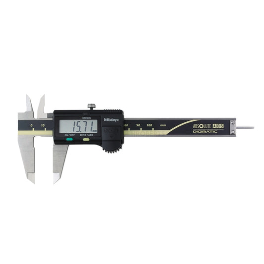 Mitutoyo 500-201-30 Digimatic Digital Caliper (Metric Only), Range 0-150mm, Resolution 0.01mm, Absolute System and SPC Data Output, Round Depth Rod
