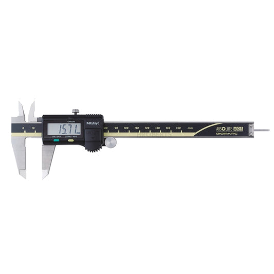 Mitutoyo 500-203-30 Digimatic Digital Caliper (Metric Only), Range 0-150mm, Resolution 0.01mm, Absolute System and SPC Data Output, Round Depth Rod