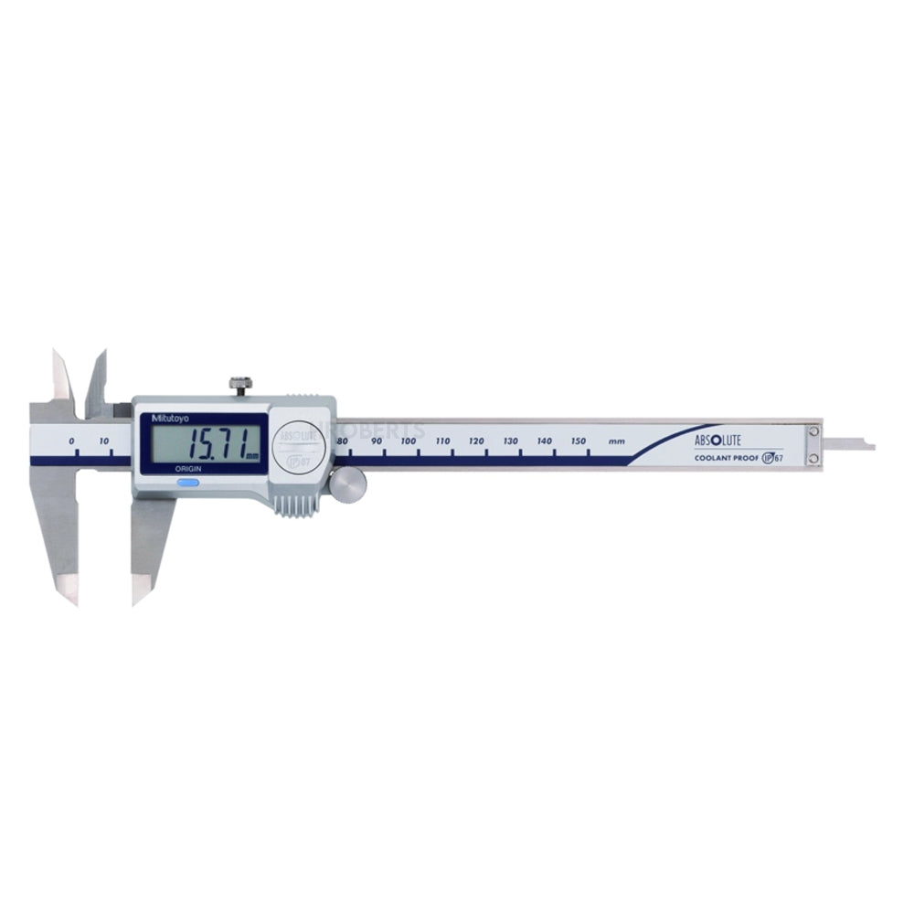 Mitutoyo 500-702-20 Digimatic Digital Coolant Proof Caliper (Metric Only), Range 0-150mm, Resolution 0.01mm, Absolute System, IP67