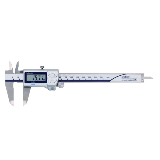 Mitutoyo 500-702-20 Digimatic Digital Coolant Proof Caliper (Metric Only), Range 0-150mm, Resolution 0.01mm, Absolute System, IP67