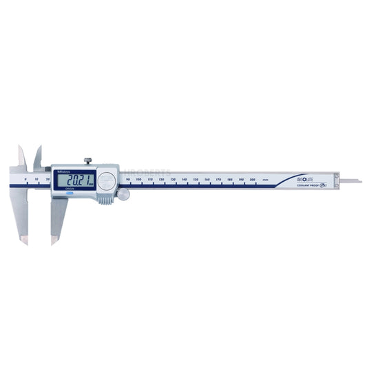 Mitutoyo 500-703-20 Digimatic Digital Coolant Proof Caliper (Metric Only), Range 0-200mm, Resolution 0.01mm, Absolute System, IP67