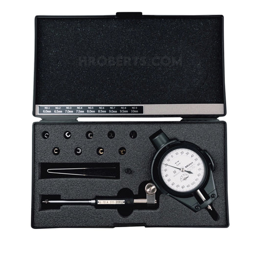 Mitutoyo 511-210 Small Hole Bore Gauge, Range 6-10mm, Graduation 0.001mm, Probe Depth 100mm