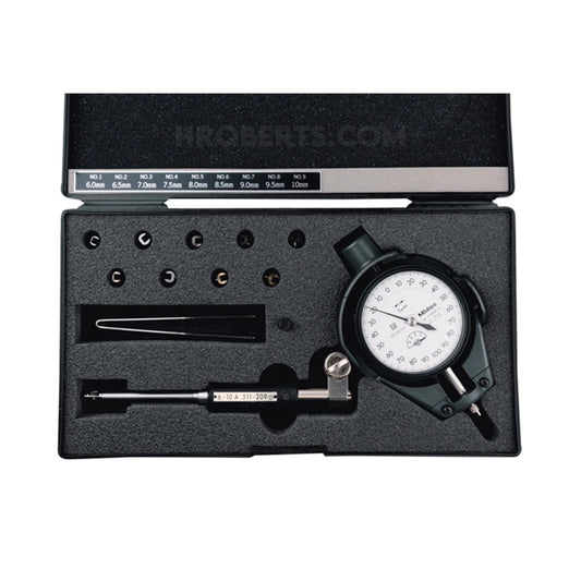 Mitutoyo 511-212 Small Hole Bore Gauge, Range 0.24-0.4", Graduation 0.0001", Probe Depth 2"