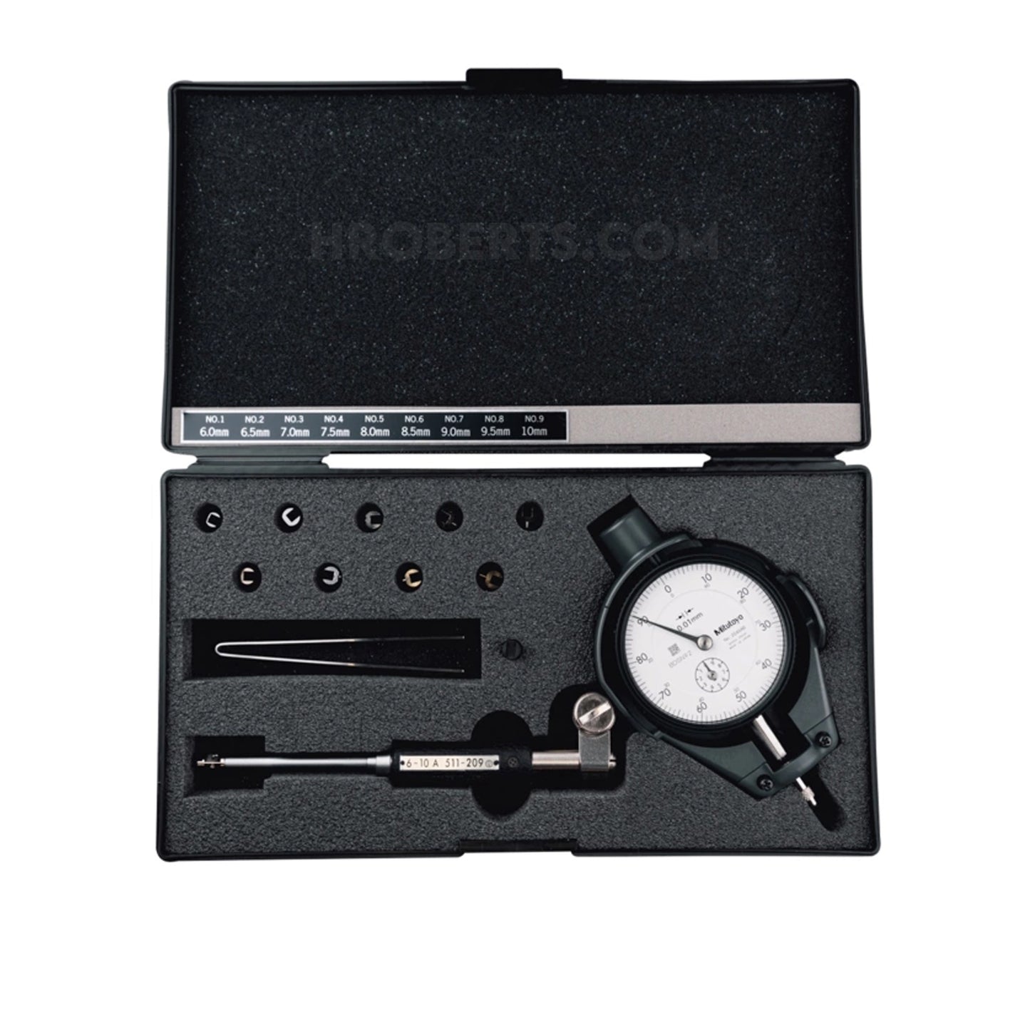 Mitutoyo 511-213 Small Hole Bore Gauge, Range 0.24-0.4", Graduation 0.0005", Probe Depth 2"