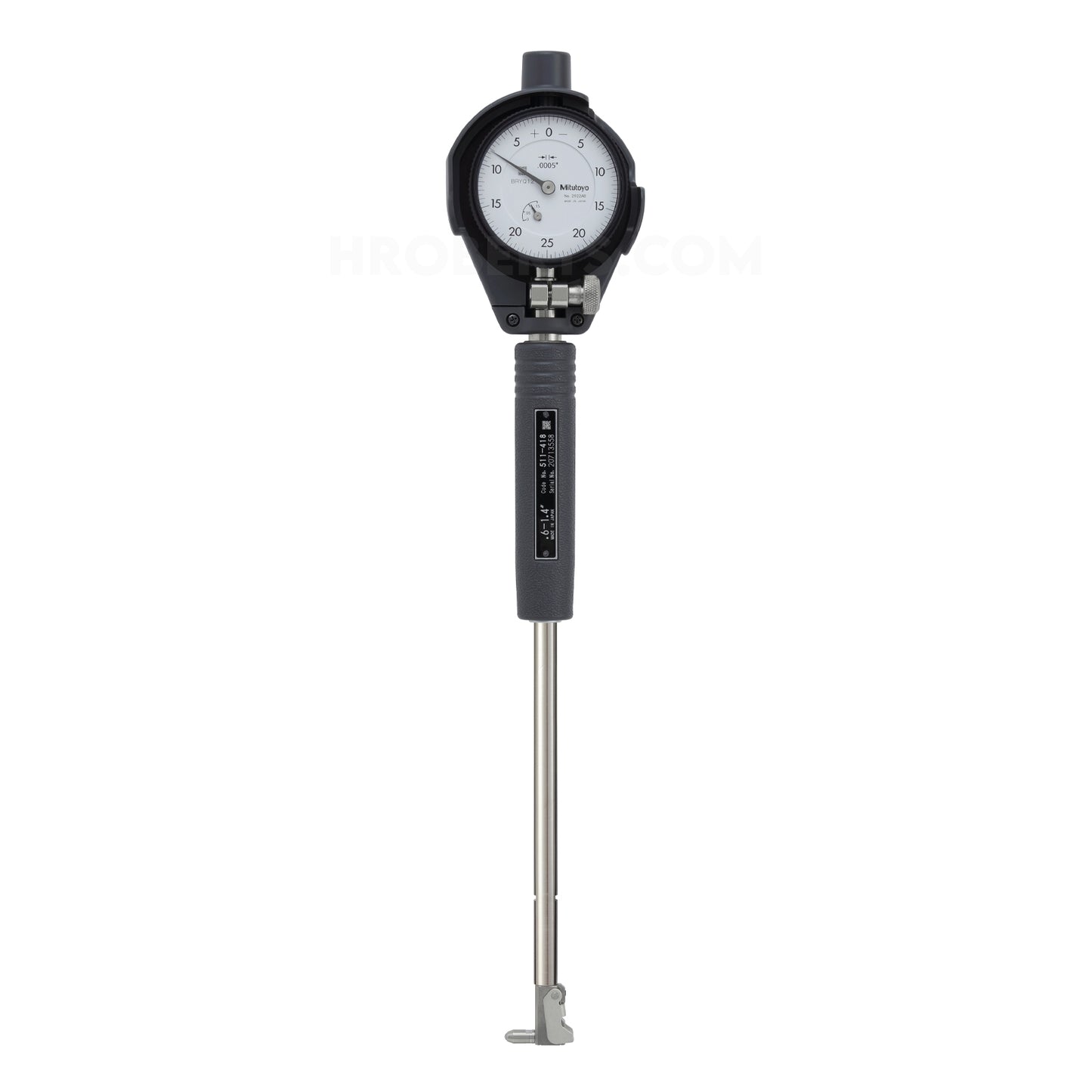 Mitutoyo 511-428-20 Blind Hole Bore Gauge, Range 0.6-1.4", Graduation 0.0005", Probe Depth 6"