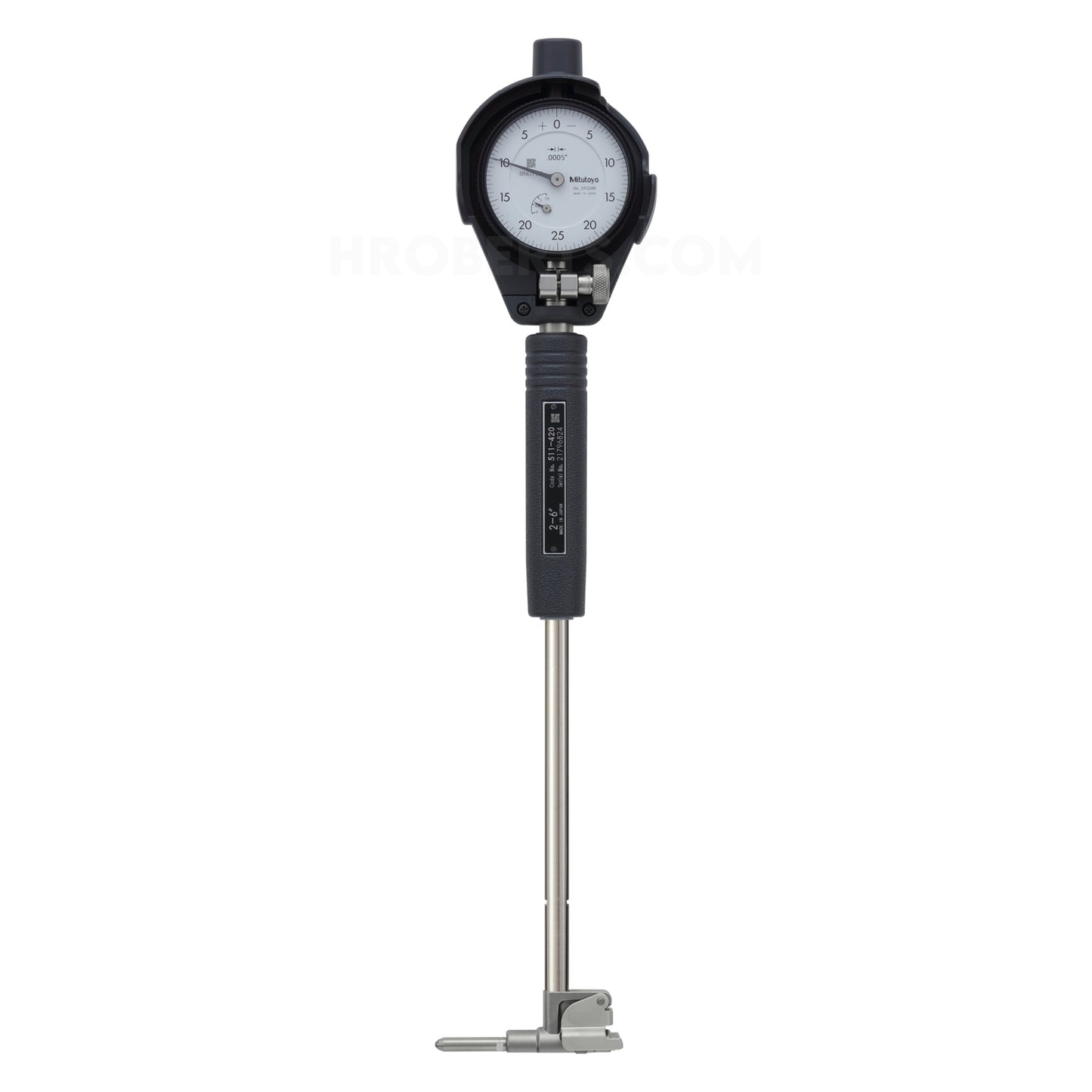 Mitutoyo 511-440-20 Blind Hole Bore Gauge, Range 2-6", Graduation 0.0001", Probe Depth 6"