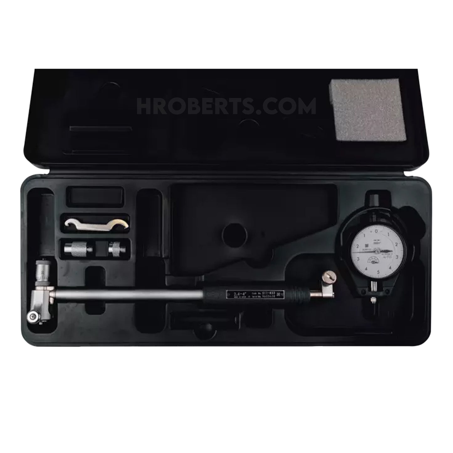 Mitutoyo 511-853-20 Micrometer Head Bore Gauge, Range 2.4-4", Graduation 0.0001", Probe Depth 4"