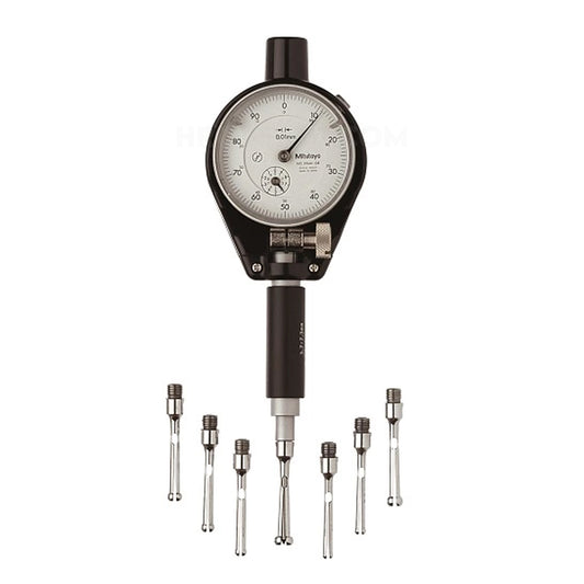 Mitutoyo 526-122-20 Small Hole Bore Gauge, Range 0.30-0.40", Graduation 0.0001", Probe Depth 1.25"