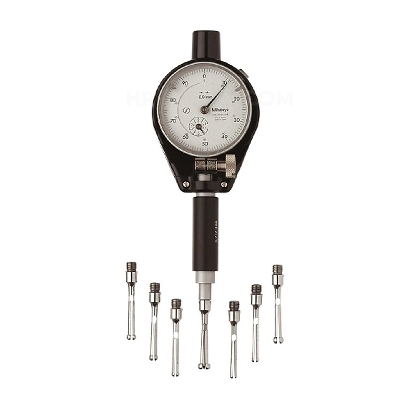 Mitutoyo 526-123-20 Small Hole Bore Gauge, Range 0.40-0.70", Graduation 0.0001", Probe Depth 2.42"