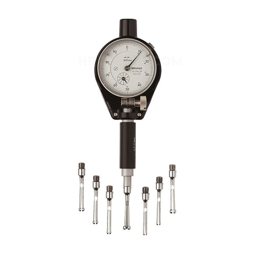 Mitutoyo 526-123-20 Small Hole Bore Gauge, Range 0.40-0.70", Graduation 0.0001", Probe Depth 2.42"