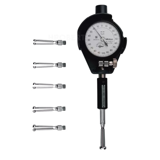 Mitutoyo 526-124 Small Hole Bore Gauge, Range 7-10mm, Graduation 0.001mm, Probe Depth 32mm