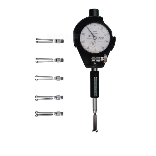 Mitutoyo 526-126 Small Hole Bore Gauge, Range 7-10mm, Graduation 0.01mm, Probe Depth 32mm