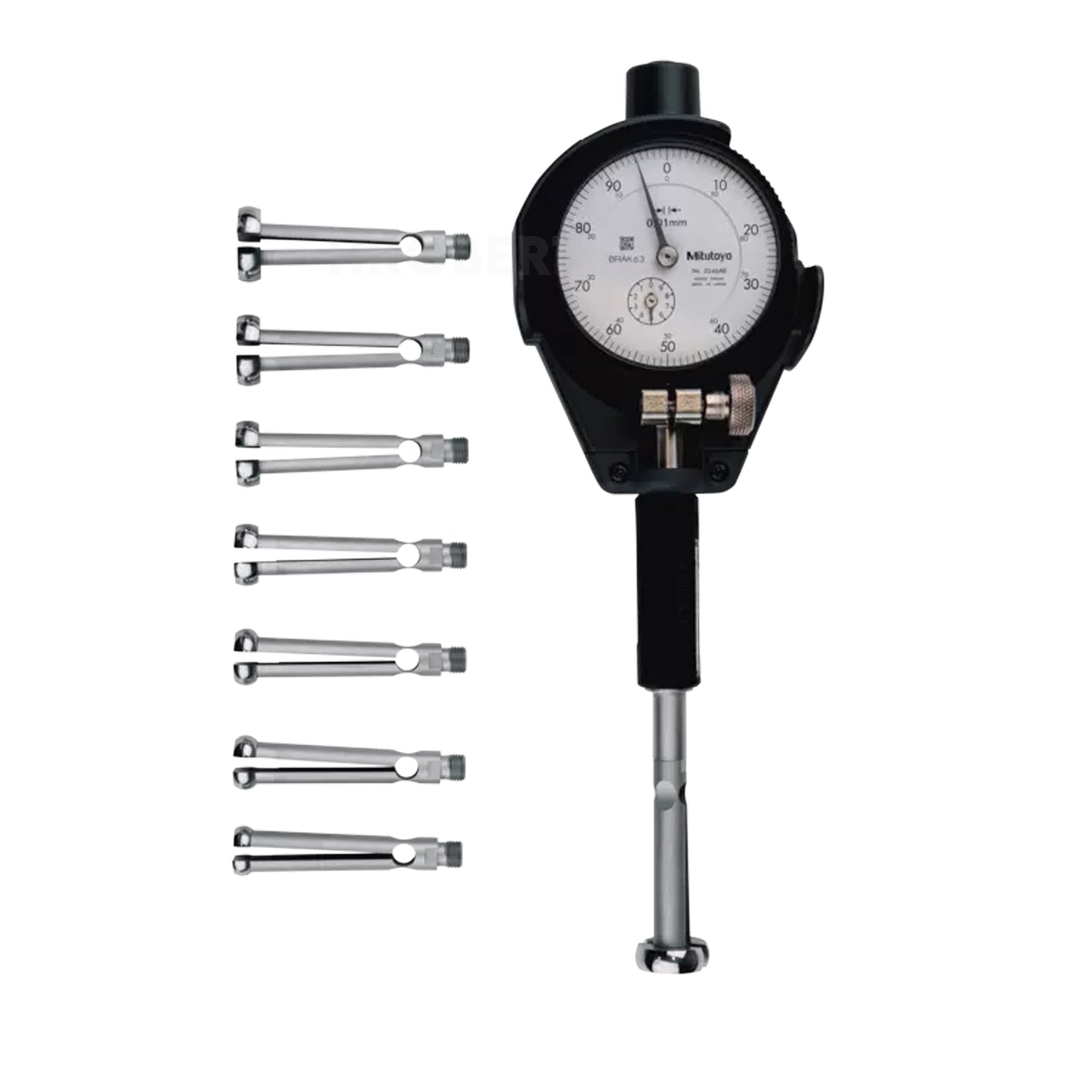 Mitutoyo 526-127-20 Small Hole Bore Gauge, Range 10-18mm, Graduation 0.01mm, Probe Depth 62mm