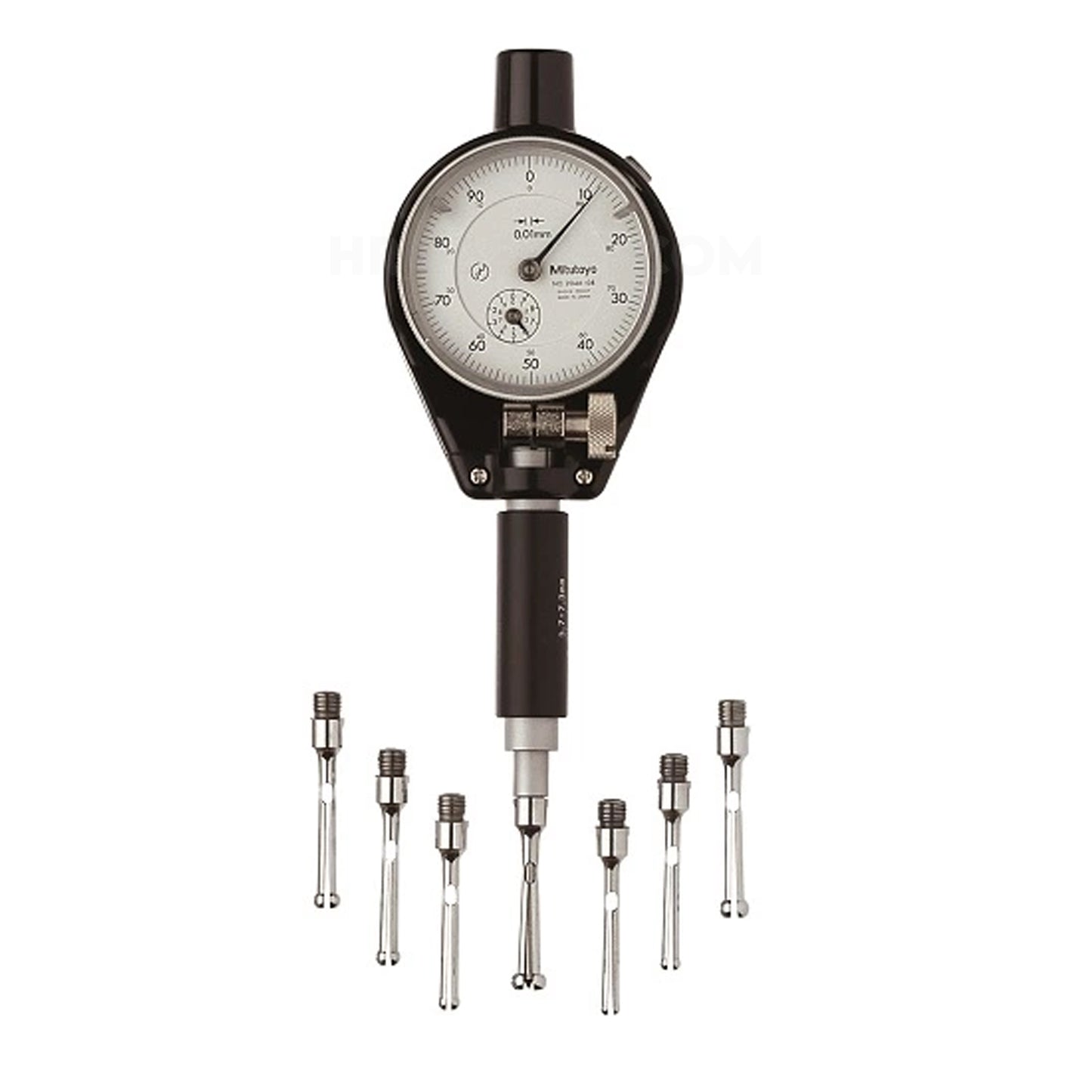 Mitutoyo 526-166-20 Small Hole Bore Gauge, Range 0.060-0.155", Graduation 0.0001", Probe Depth 0.68 / 0.88"