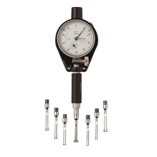 Mitutoyo 526-166-20 Small Hole Bore Gauge, Range 0.060-0.155", Graduation 0.0001", Probe Depth 0.68 / 0.88"