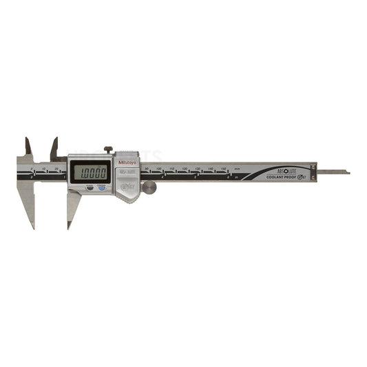 Mitutoyo 573-721-20 Digimatic Digital Caliper Point Type, Range 0-150mm / 0-6", Resolution 0.01mm / 0.0005", IP67 Absolute System and SPC Data Output