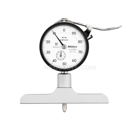 Mitutoyo 7212A Dial Indicator Depth Gauge, Range 0-200mm, Graduation 0.01mm, Base 101.6 x 16mm