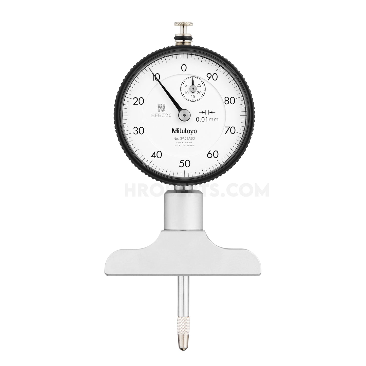 Mitutoyo 7213A Dial Indicator Depth Gauge, Range 0-210mm, Graduation 0.01mm, Base 63.5 x 16mm