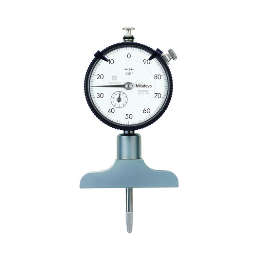 Mitutoyo 7217A Dial Indicator Depth Gauge, Range 0-8", Graduation 0.0005", Base 2.5" x 0.63"