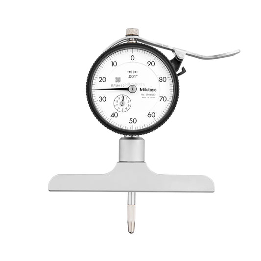 Mitutoyo 7218A Dial Indicator Depth Gauge, Range 0-8", Graduation 0.0005", Base 4" x 0.63"