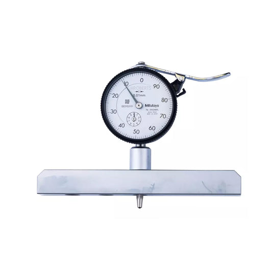 Mitutoyo 7221A Dial Indicator Depth Gauge, Range 0-200mm, Graduation 0.01mm, Base 150 x 18mm