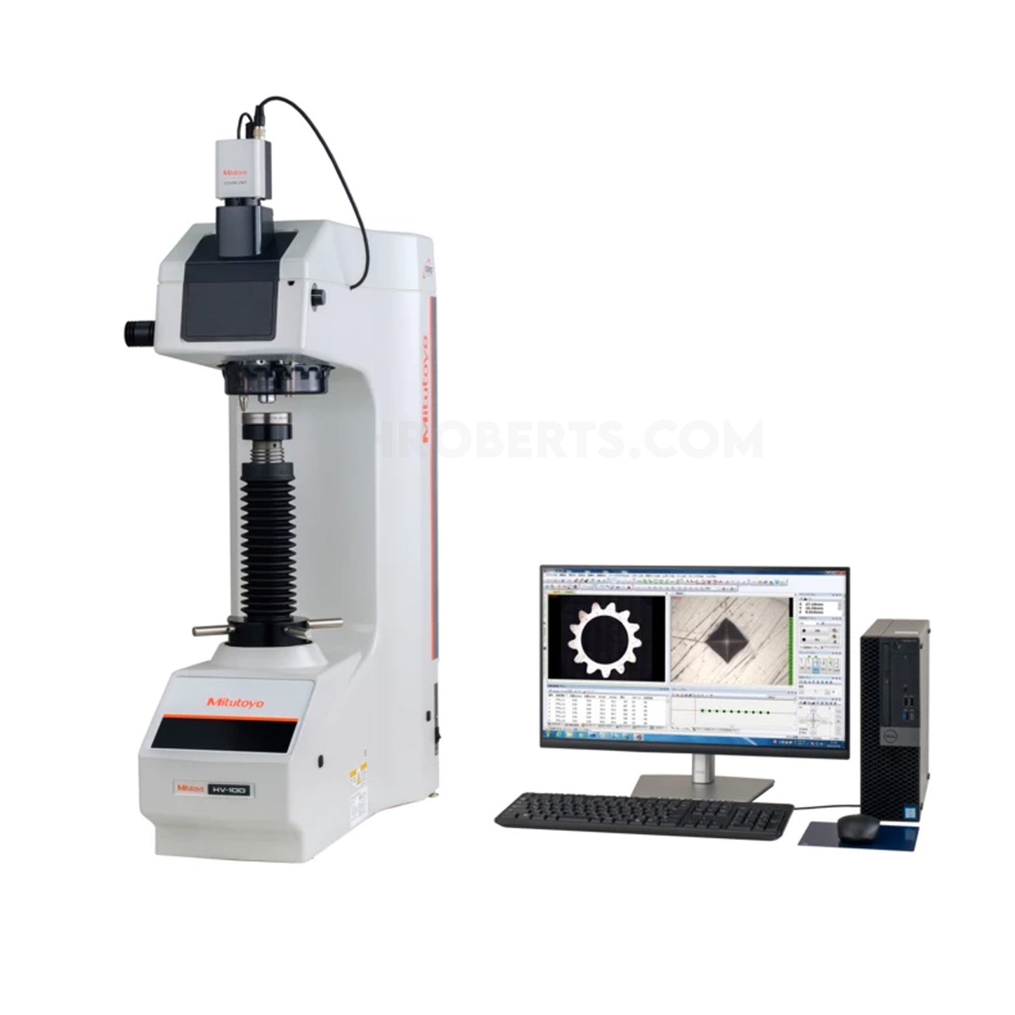 Mitutoyo 810-448-11 HV-120 Semi Automatic Bench Top Vickers hardness testing machine