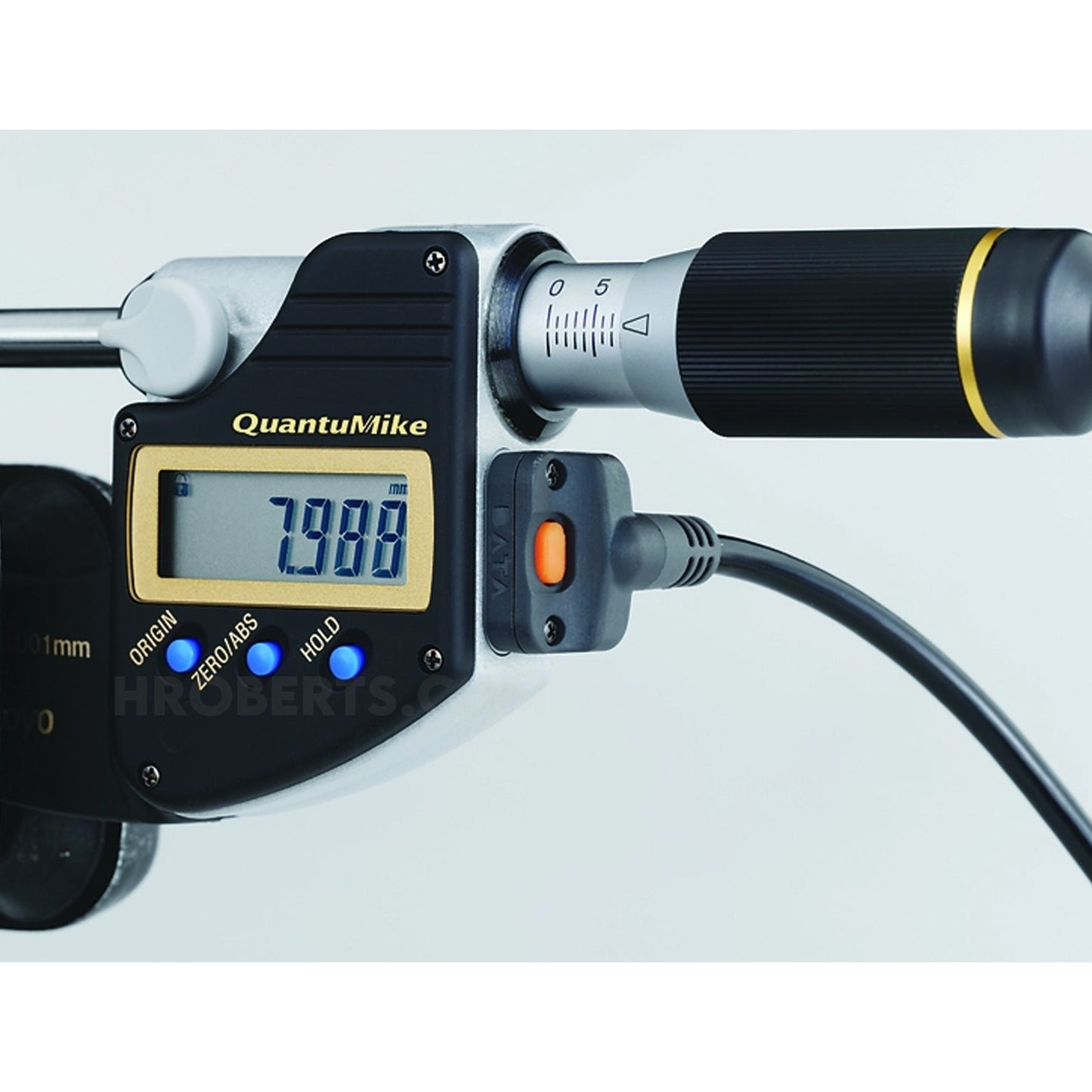Mitutoyo 05CZA662 Digimatic Signal Cable Rear Mounting with Data Pushbutton e.g. for IP65 Digimatic Micrometer, Length 1 Metre