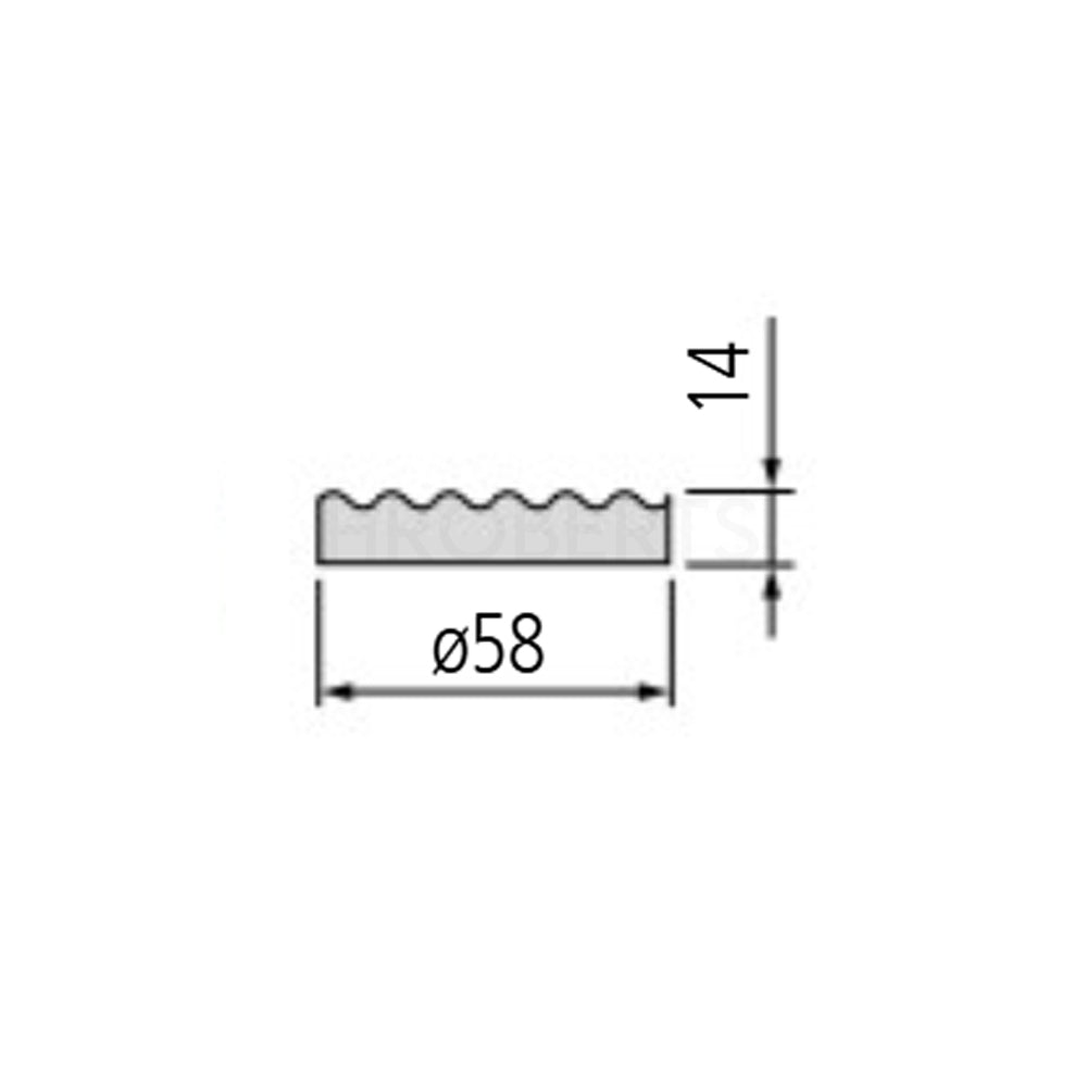 Mitutoyo 101462 Hardened steel serrated anvil