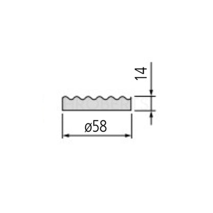 Mitutoyo 101462 Hardened steel serrated anvil